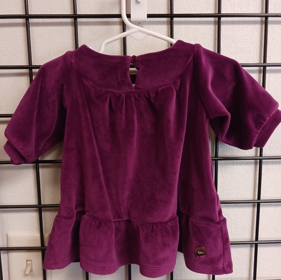 Tea Collection, Purple Velour Dress, 3-6 Mths. - Picture 3 of 5
